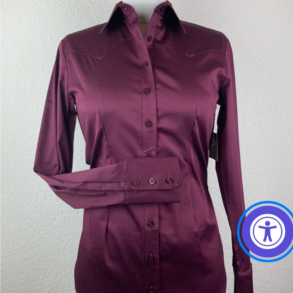 NWT CR Ranchwear Sateen Stretch Dark Wine